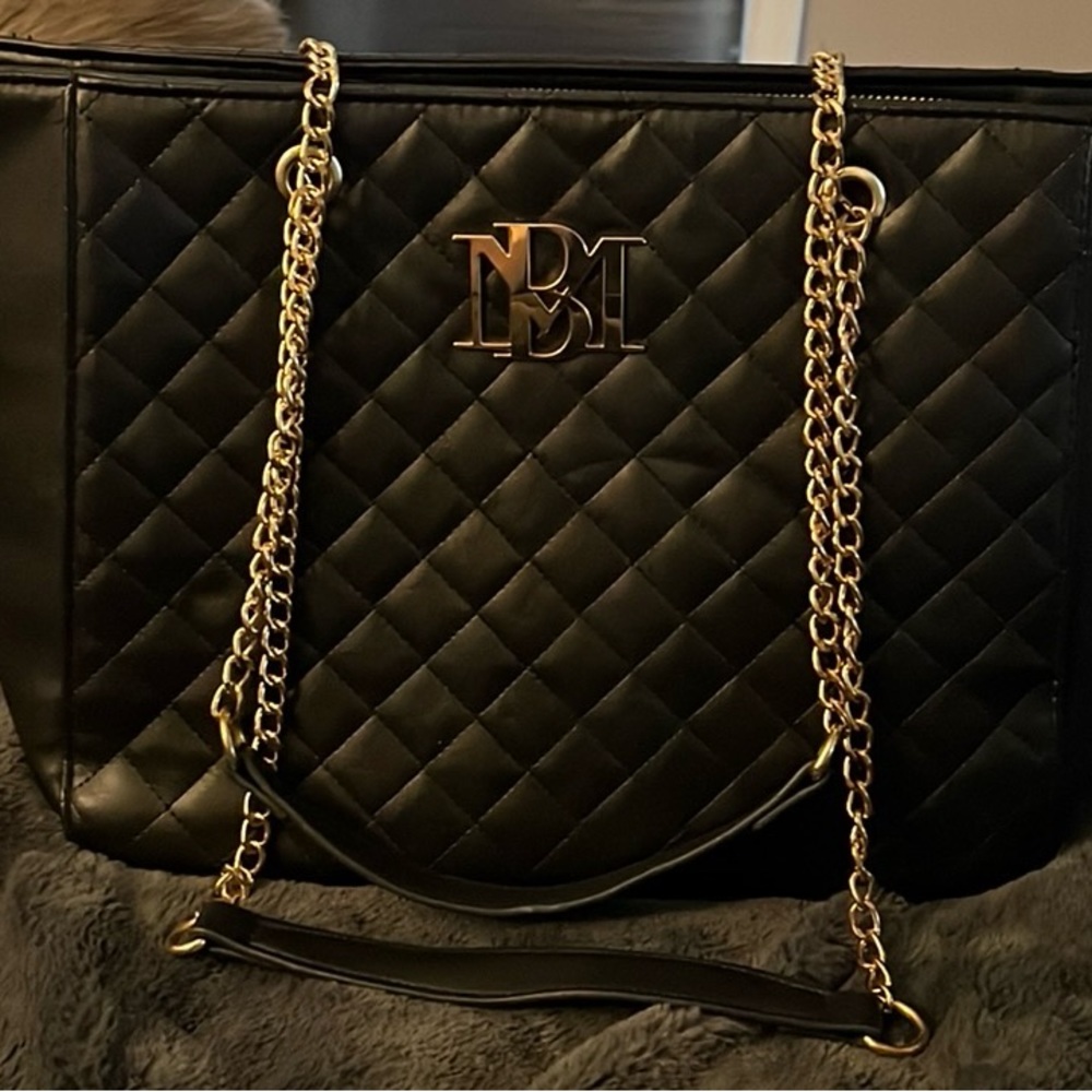 Badgley Mischka Large Quilted Tote